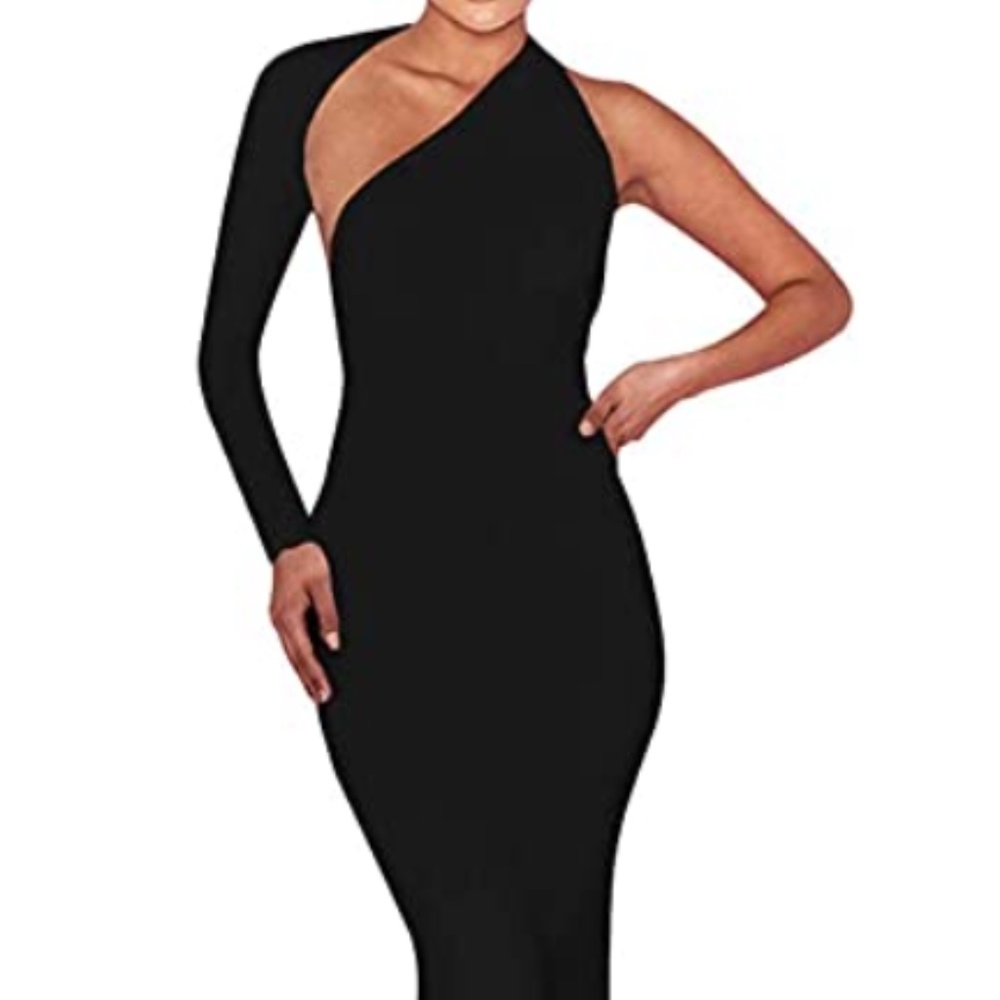 Women's Sexy Elegant One Shoulder Backless Evening Long Dress